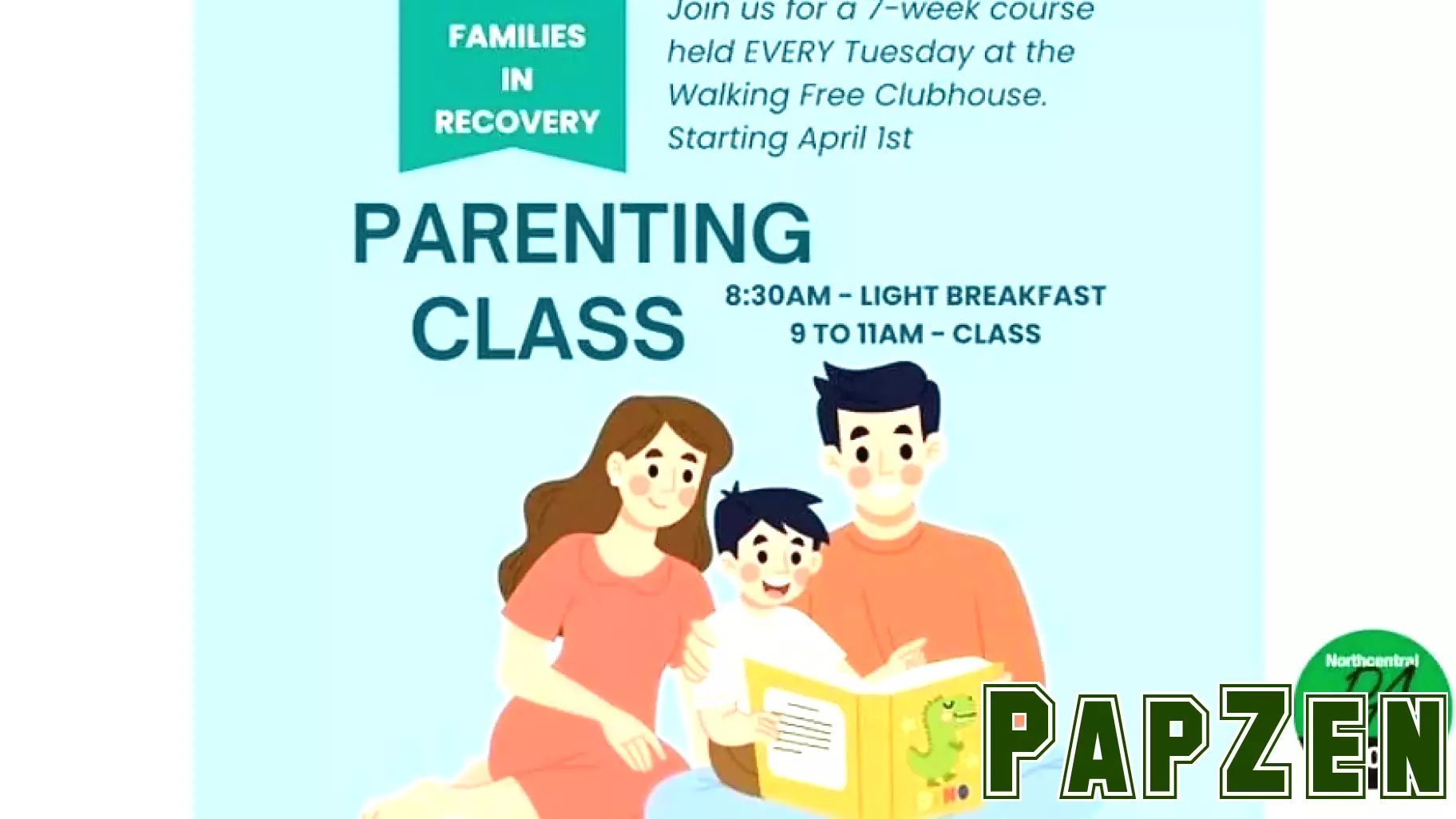 Free Parenting Class for Individuals in Recovery in Middleburg, Pa.
