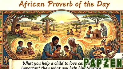 African proverb of the day: 'What you help a child to love can be more important than what you...'
