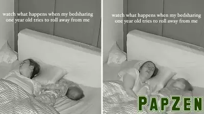Quick-Thinking Mom Captures Baby's Sleepy Roll on Camera